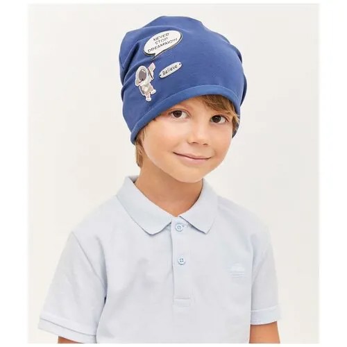 Шапка/шапка для мальчика/шапка детская/весенняя шапка/демисезонная шапка/темно-синий/размер 52-54