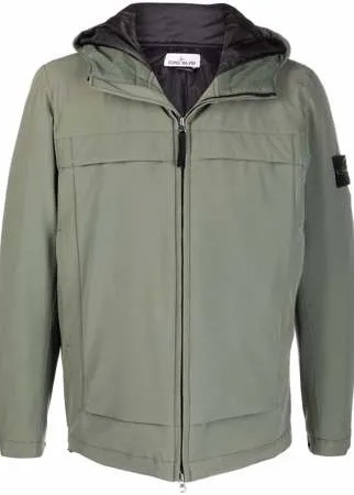 Stone Island бомбер на молнии с логотипом