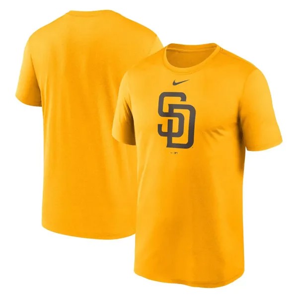 Мужская золотая футболка с логотипом San Diego Padres New Legend Nike