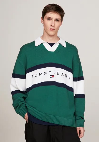 Свитер Trophy Neck Tommy Jeans, цвет court green