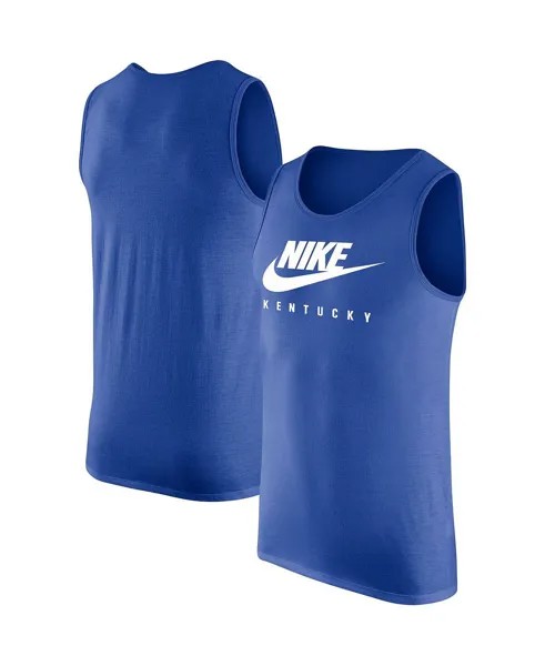 Мужская майка Royal Kentucky Wildcats Futura Performance с круглым вырезом Nike