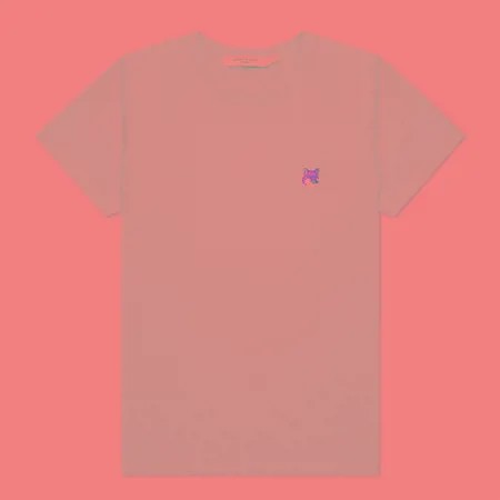 Женская футболка Maison Kitsune Fox Head Patch Classic, цвет фиолетовый, размер XS