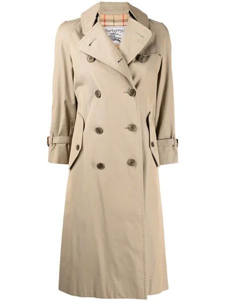 Burberry Pre-Owned двубортный тренч 1990-х годов