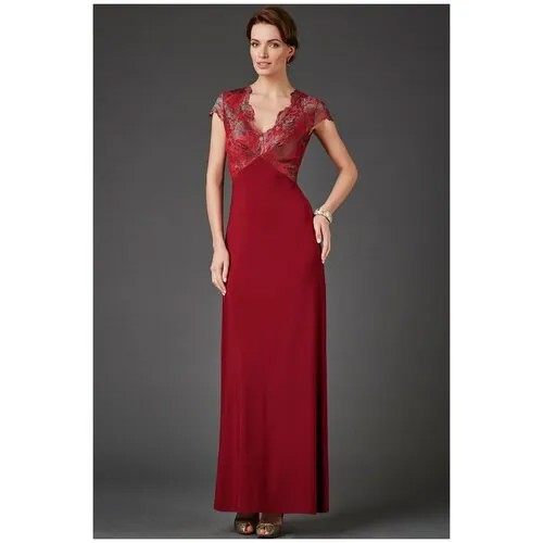 Платье Арт-Деко, размер 50, бордовый