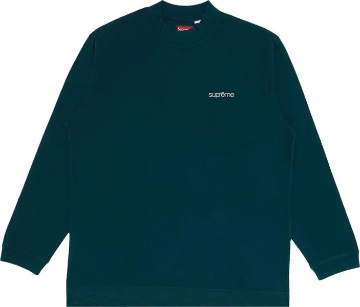 Лонгслив Supreme Mock Neck Long-Sleeve Top 'Dark Green', зеленый