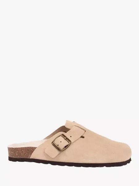 Тапочки Jones Bootmaker Freida Suede Faux Fur Lined Mule, цвет chestnut