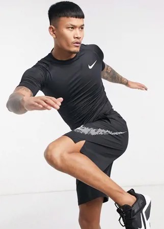 Черная футболка базового слоя Nike Training-Черный цвет