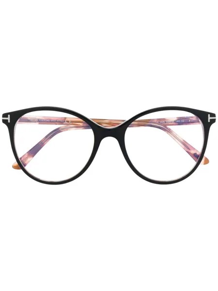 TOM FORD Eyewear очки FT5742B в круглой оправе