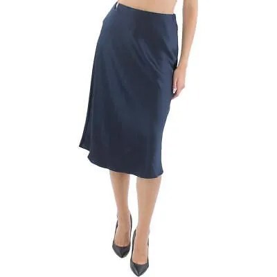 Женская темно-синяя прямая однотонная юбка-миди Lauren Ralph Lauren Sharae 2 BHFO 2444