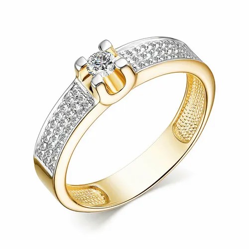 Кольцо АЛЬКОР, золото, 585 проба, бриллиант, размер 18
