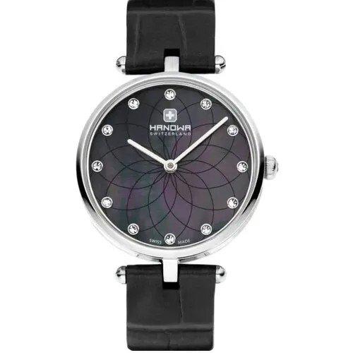Наручные часы HANOWA, черный, серебряный