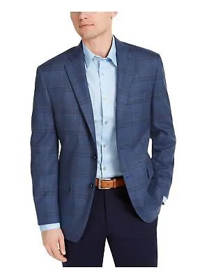 MICHAEL KORS Мужская темно-синяя клетчатая классическая спортивная куртка 40, короткая