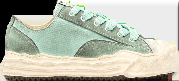 Кроссовки Maison Mihara Yasuhiro Hank OG Sole Mixed Material Low 'Green', зеленый