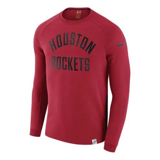 Толстовка Men's Nike Houston Rockets Alphabet Printing Round Neck Pullover Red, мультиколор