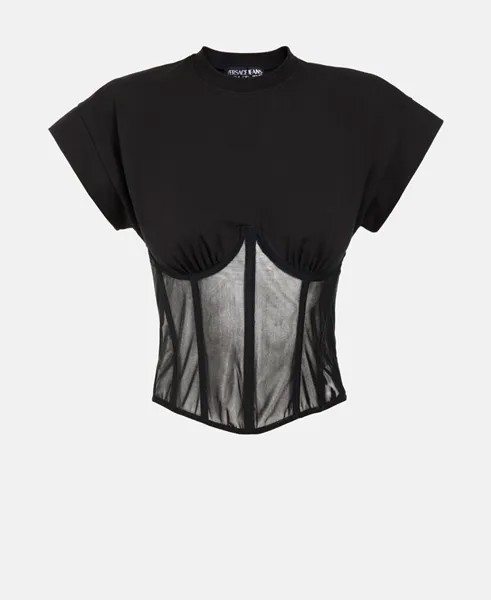 Элегантная блузка Versace Jeans Couture, черный
