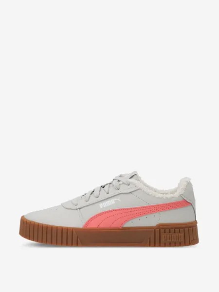 Кеды утепленные для девочек PUMA Carina 2.0 Wtr Jr, Серый, размер 37