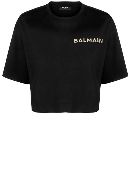 Футболка Balmain Metal logo, черный