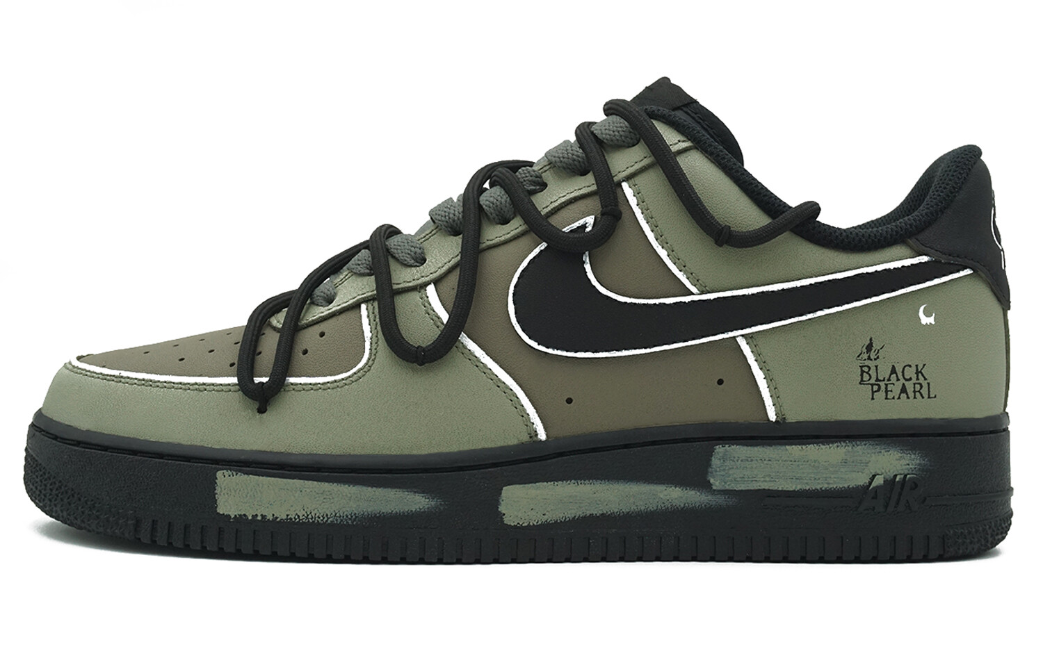 Кроссовки Nike Air Force 1 Skateboarding Shoes Unisex Low-top Green/black, зеленый