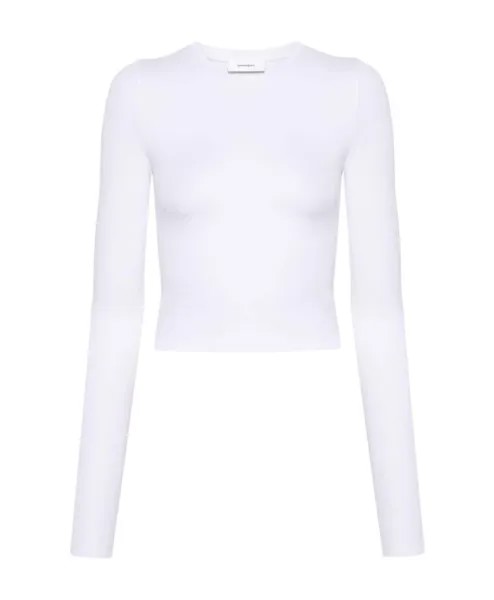 Футболка S с круглым вырезом из эластичного джерси Wardrobe.Nyc, белый