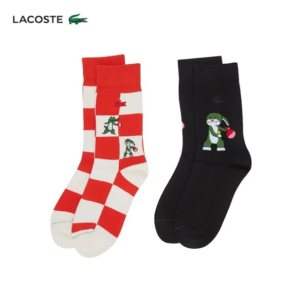 Носки в клетку Lacoste, 2 пары
