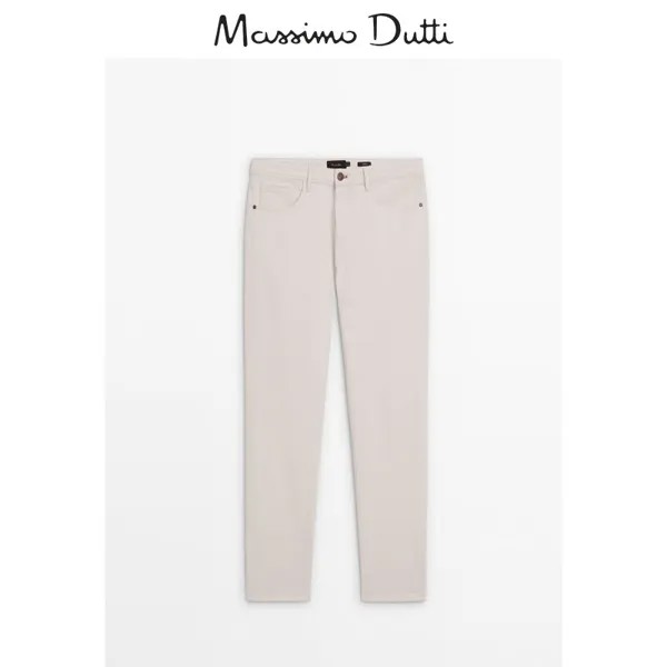 Джинсы мужские Massimo Dutti зауженные, кремовый