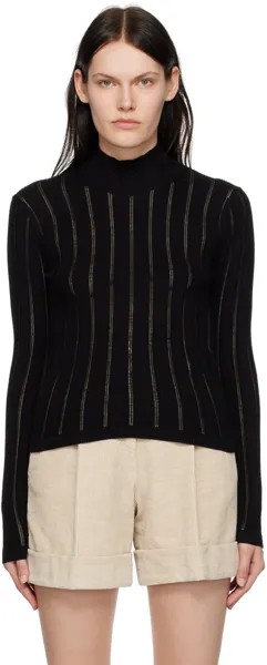 Черная блузка с высоким воротником See by Chloé