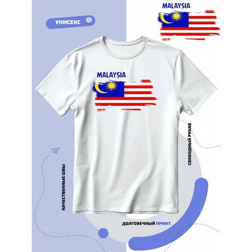Футболка SMAIL-P флаг Малайзии, размер 7XL, белый