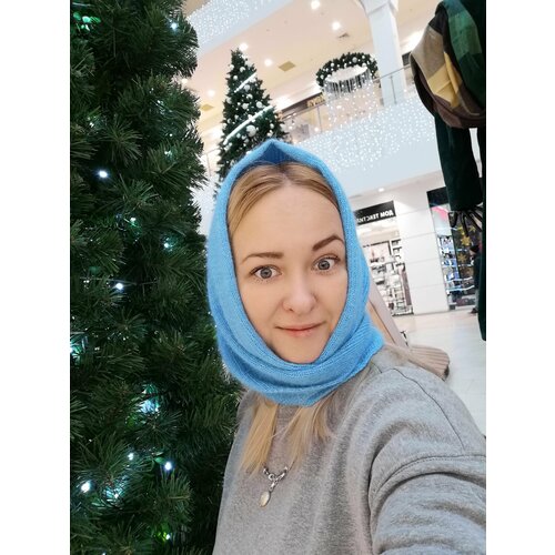 Капюшон Nekrasova_anna_winter, размер 61, голубой