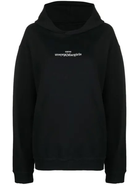 Maison Margiela худи с логотипом, черный