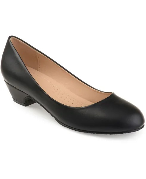 Женские комфортные туфли Saar на низком каблуке Journee Collection, черный