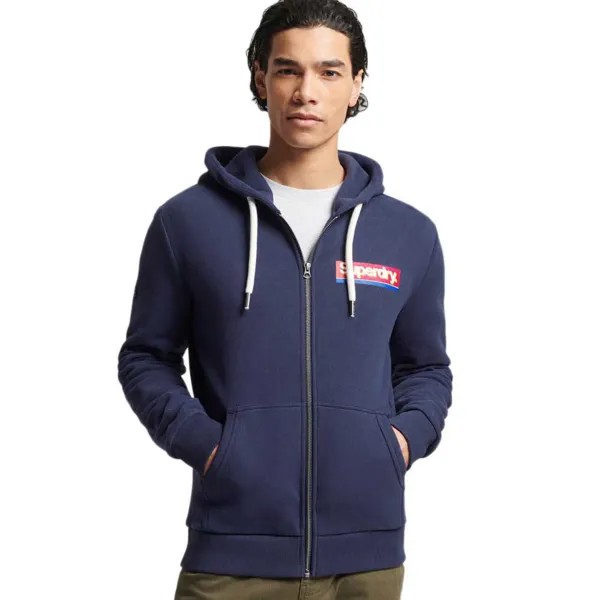 Толстовка Superdry Vintage Cl Seasonal Full Zip, синий