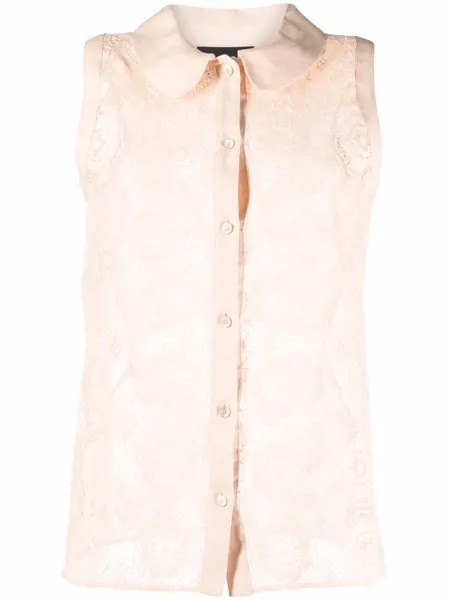 Boutique Moschino блузка без рукавов с кружевным воротником
