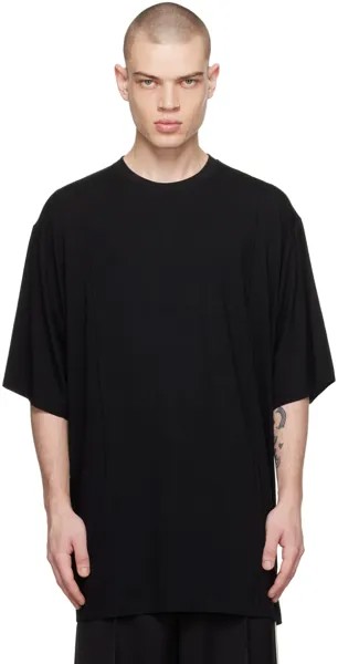 Черная объемная футболка со складками Peter Do