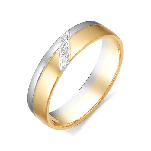 Кольцо женское АЛЬКОР 1386-100 из золота, бриллиант, р. 18