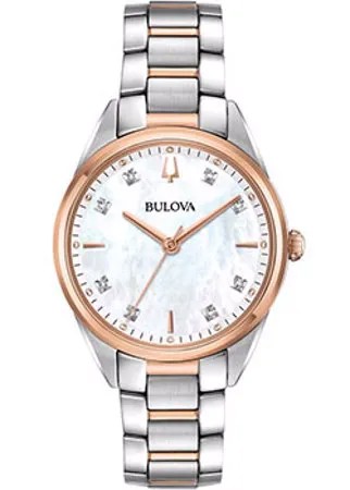 Японские наручные  женские часы Bulova 98P183. Коллекция Diamonds