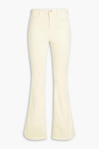 Расклешенные брюки Bell из хлопкового бархата L'AGENCE, кремовый