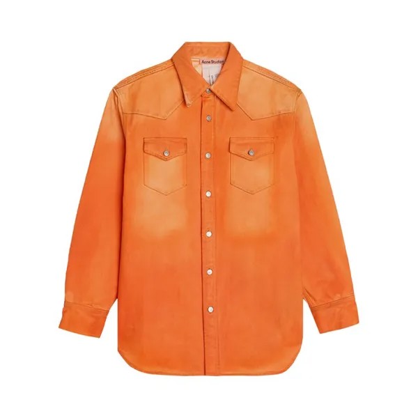 Толстовка Acne Studios Hooded Sweatshirt, оранжевый