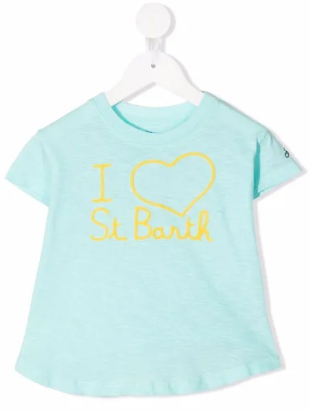 Mc2 Saint Barth Kids футболка с вышитым логотипом