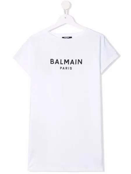 Balmain Kids футболка с логотипом