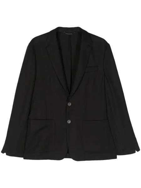 Corneliani фактурный однобортный пиджак, черный