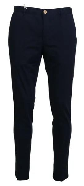 DOMENICO TAGLENTE Брюки темно-синие хлопковые узкие мужские брюки IT54/W40/XL 220 долларов США