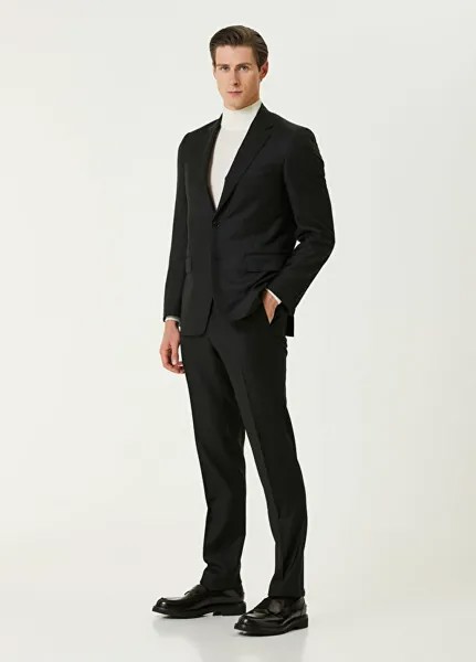 Шерстяной костюм Canali, черный