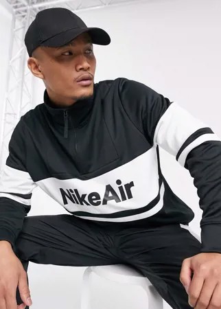 Черный свитшот с молнией Nike Air