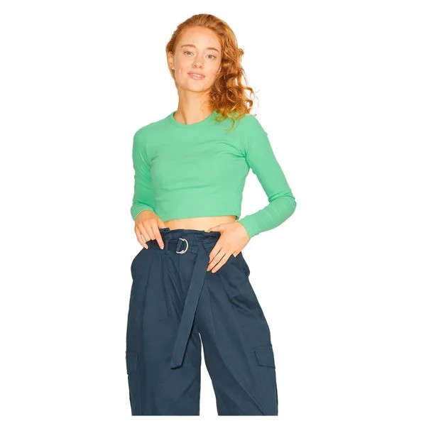 Футболка с длинным рукавом Jack & Jones Feline Rib JJXX, зеленый