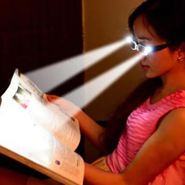Новые светодиодные очки для чтения прозрачные с регулируемой подсветкой Magneic Защитные очки для здоровья УФ-защита Пресбиопический