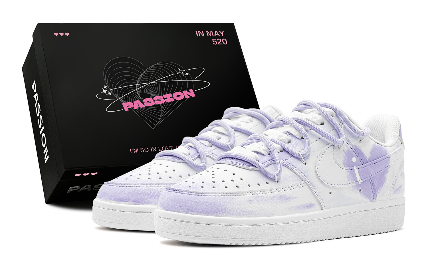 Кроссовки Nike Court Vision 1 Skateboarding Shoes Women's Low-top White, цвет Light Lavender