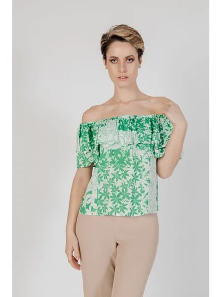 Короткая блузка Desigual, зеленый