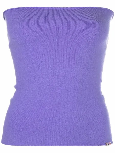 Extreme cashmere strapless knitted top