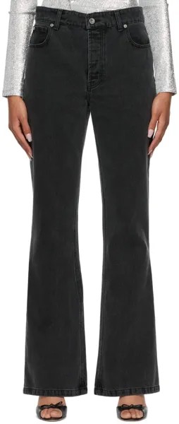 Черные расклешенные джинсы Paco Rabanne