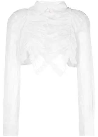 Comme Des Garçons укороченная рубашка со сборками